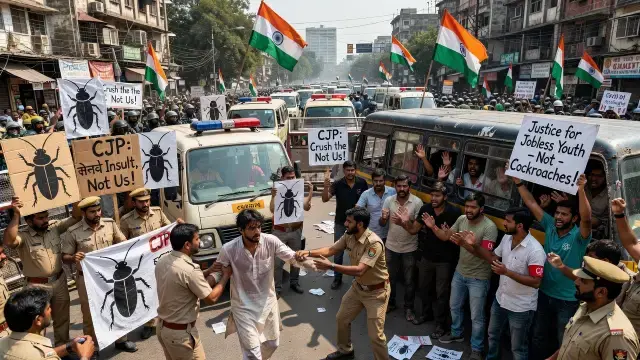 Delhi Detains Protest Leaders Over "Cockroach" Remark Fallout